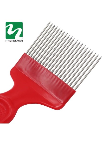 Kırmızı Stil Arı Araçları Arı Balı Alet Düz Iğneler Kapak Açma Çatalları Sap Paslanmaz Çelik Bal Seyrek Tırmık Kürek Tarak Arı Ekipmanları (Yurt Dışından) indirimleri
