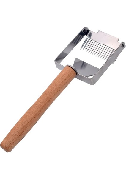UF16-14 Stili Arıcılık Bal Kapak Açma Aletleri Kazıyıcı Bal Kesici Arı Kovanı Petek Kazıyıcı Ekipmanları Ahşap Saplı Kapak Açma Çatal Kürek (Yurt Dışından)