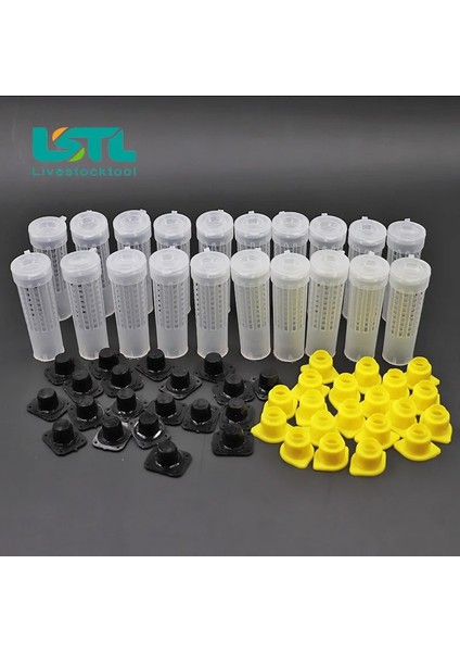 50 Takım Arıcılık Yetiştirme Bardak Takımı Kraliçe Arı Kıl Silindir Kafesleri W Hücre Bardaklık ve Hücre Armatürleri Arıcı Ekipmanları (Yurt Dışından)