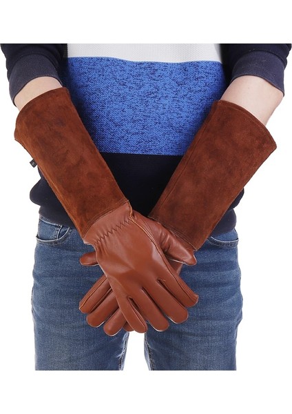 Sarı Stil M Beden Gül Budama Bahçe Deri Eldivenleri Arıcılık Diken Geçirmez Uzun Kollu Iş Eldiveni Erkek Kadın Bahçe Budama Eldivenleri Sml Xl (Yurt Dışından)
