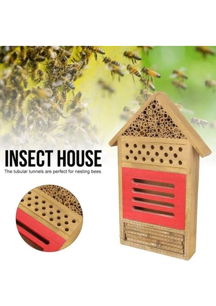 19.5X29.5X4CM Stili Ahşap Böcek Arı Evi Açık Ahşap Uğur Böceği Kelebek Evi Barınak Yuvalama Kutusu Bahçe Dekorasyonu (Yurt Dışından) indirimleri