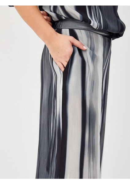 Batik Desen Wıde Leg Fıt Viskon Pantolon 68538 indirimleri