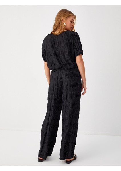 Kendinden Pilise Dokulu Straıght Fır Pantolon 68522 modelleri