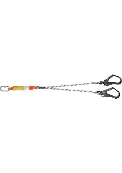 Karam KA341 Çift Kollu Şok Emicili Lanyard Statik Halatlı (1.20MT)