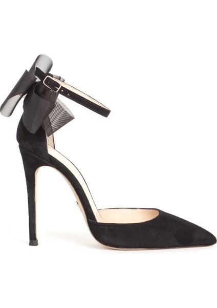Sy 27353 Gerçek Süet Deri Kadın Stiletto Ayakkabı