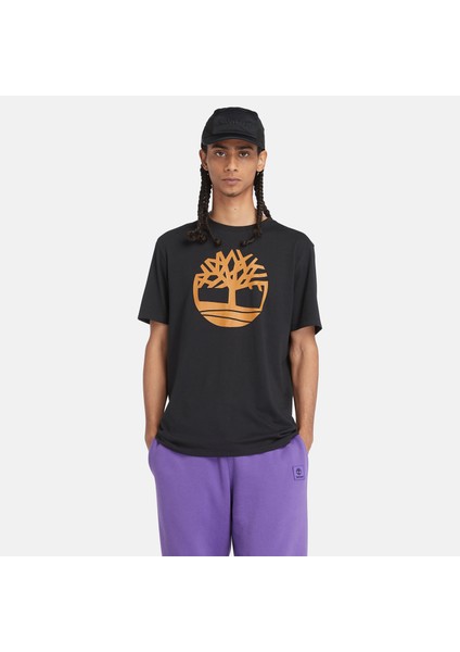 Tree Logo Short Sleeve Erkek Siyah T-Shirt TB0A2C2RP561