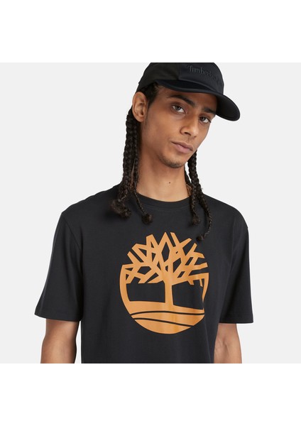 Tree Logo Short Sleeve Erkek Siyah T-Shirt TB0A2C2RP561 fiyatları