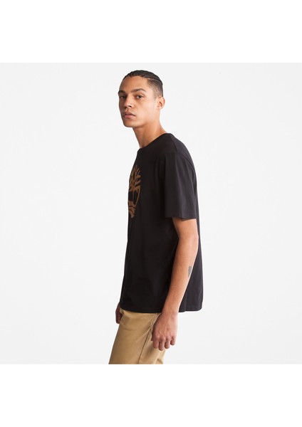 Tree Logo Short Sleeve Erkek Siyah T-Shirt TB0A2C2RP561 fırsatları