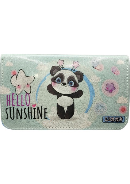 Simli Işıltılı Panda Kalem Kutusu Vegan Deri Kalemkutu Üç Bölmeli Kalemlik Mavi modelleri