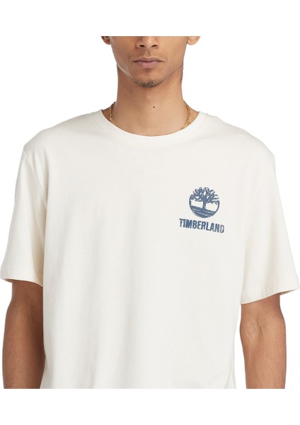 Short Sleeve Back Logo Graphic Tee Erkek Bej Tshirt Tb0A5V7Kcr31 modelleri