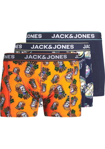 Jactrıple Skull Trunks 3 Pack Pls Erkek Büyük Beden Boxer 12257398-04