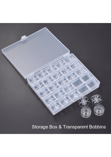 2-Bobins Set Stili Dikiş Bobinleri Kutu Seti, Dikiş Aletleri Aksesuarları Için Saklama Kutusu, Bobin Düzenleme Kasa Dikiş Makinesi Makaraları Dikiş Malzemeleri (Yurt Dışından)