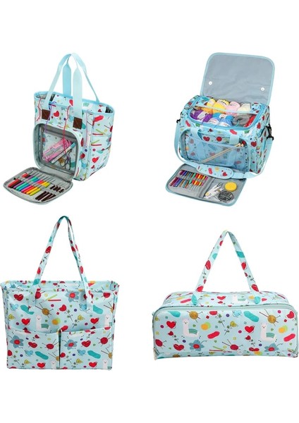 Stil 1 Stil 4 Stil Örgü Bez Çanta Iplik Saklama Çantası Iplik Yün Iplik Tığ Kancaları, Örgü Iğnesi ve Dikiş Aksesuarları Mavi Renk (Yurt Dışından) fiyatları