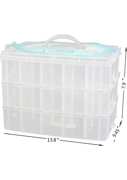 30 Ayarlanabilir Bölmeli Büyük Saklama Kabı Iplik Saklama Kabı Dikiş Nakış Aksesuarları Bobin Boncukları (Yurt Dışından) fiyatları