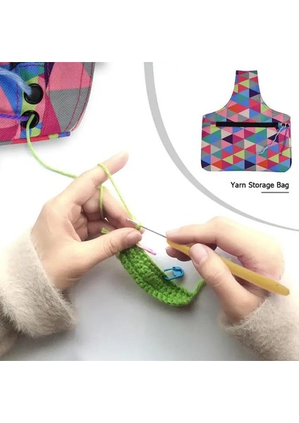 C Stili Taşınabilir Örgü Iğne Saklama Çantası Oxford Kumaş Su Geçirmez Iplik Tığ Örgü Çanta Iplik Depolama Için Dıy Craft Organizatör (Yurt Dışından) fırsatları