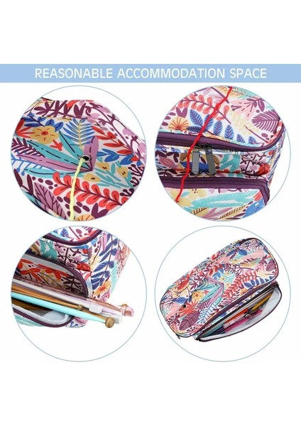 H02 Stili Iplik Dikiş Aracı Örgü Çanta Organizatör Iplik Saklama Kutusu Tığ Işi Kanca Örgü Iğneleri Kadınlar Için Yün Depolama Bez Çanta (Yurt Dışından) fırsatları