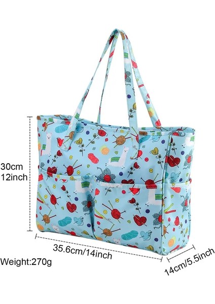 Stil 3 Stil 4 Stil Örgü Bez Çanta Iplik Saklama Çantası Iplik Yün Iplik Tığ Kancaları, Örgü Iğnesi ve Dikiş Aksesuarları Mavi Renk (Yurt Dışından)