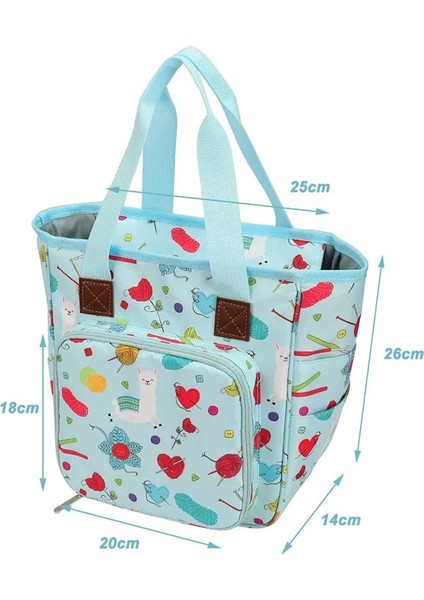 Stil 3 Stil 4 Stil Örgü Bez Çanta Iplik Saklama Çantası Iplik Yün Iplik Tığ Kancaları, Örgü Iğnesi ve Dikiş Aksesuarları Mavi Renk (Yurt Dışından) fiyatları