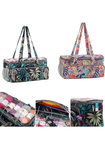 Açık Sarı Stil Oxford Kumaş Yün Oya Tığ Kanca Depolama Tote Çanta Örgü Iğneleri Dikiş Aracı Iplik Iplik Tutucu Organizatör Çanta (Yurt Dışından) fiyatları