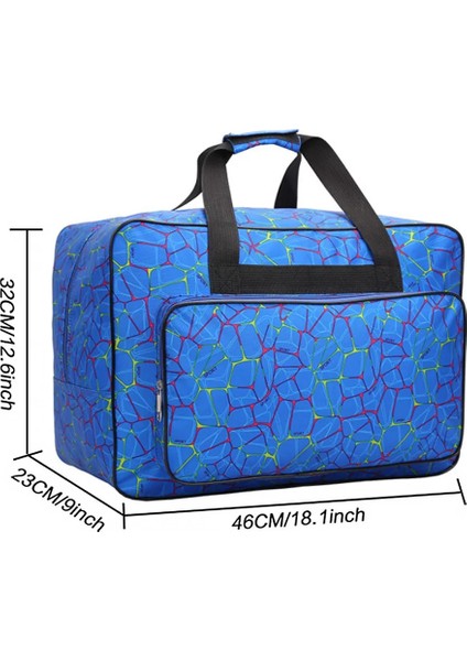 Mavi L Tarzı Büyük Kapasiteli Dikiş Makinesi Depolama Çanta Kadın Spor Spor Taşıma Çantası Dikiş Makinesi Taşıma Çantası (Yurt Dışından)
