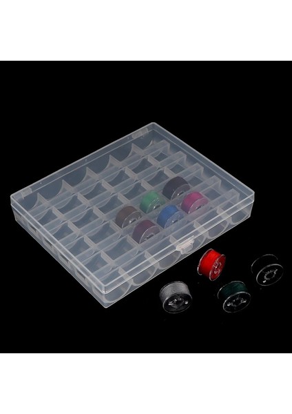 Stili Temizle 36 Makaralar Dikiş Makinesi Bobinler Boş Bobbools Dikiş Makinesi Plastik Saklama Kutusu Ev Dikiş Aksesuarları Aracı (Yurt Dışından)