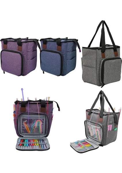 38X26X25CM Stili Taşınabilir Kadın Bez Iplik Yün Saklama Torbaları Tığ Kanca Iplik Iplik Tutucu Kılıfları Kılıfı Dıy Dikiş Organizatör Çanta Örgü Çanta (Yurt Dışından) fiyatları