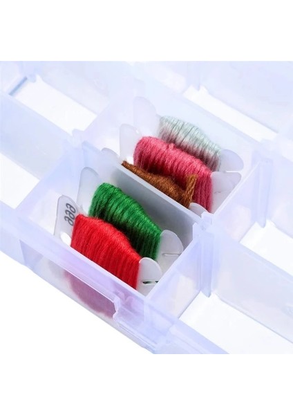10 Izgara-Küçük Stil Şeffaf Plastik Nakış Ipi Saklama Kutusu Ipi Bobinler Boncuk Depolama Organizatör Dıy Çapraz Dikiş Dikiş Araçları (Yurt Dışından) indirimleri