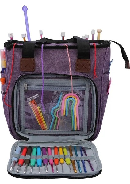 No.3 Tarzı Yeni Taşınabilir Örgü Çanta Iplik Iplik Depolama Tote Yün Tığ Kanca Iğneler Çanta Dikiş Malzemeleri Dıy Ev Organizatör (Yurt Dışından) fiyatları