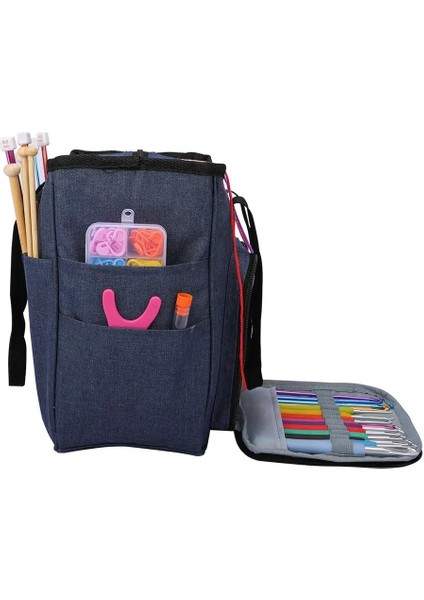 No.3 Tarzı Yeni Taşınabilir Örgü Çanta Iplik Iplik Depolama Tote Yün Tığ Kanca Iğneler Çanta Dikiş Malzemeleri Dıy Ev Organizatör (Yurt Dışından) fırsatları