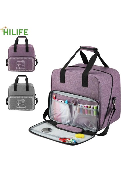 Dikiş Makinesi Çizgi Stili Büyük Kapasiteli Taşınabilir Dikiş Makinesi Çanta Seyahat Ev Organizatör Çanta Iplik Iplik Depolama Tote Dikiş Makinesi Aksesuarları (Yurt Dışından) fırsatları