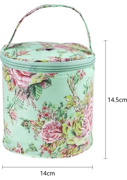 F Stili Moda Yün Iplik Saklama Çantası Yuvarlak Örme Yün Çanta Oxford Kumaş Yaprak Baskı Dıy Örgü Dikiş Kiti Dikiş Araçları Aksesuarları (Yurt Dışından)