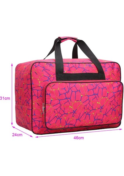 D Stili Dikiş Makinesi Çanta Tığ Kitleri Baskı Seyahat Taşıma Çantası Bez Çantalar Oxford Kumaş Büyük Kapasiteli Tığ Kiti Saklama Çantası (Yurt Dışından)