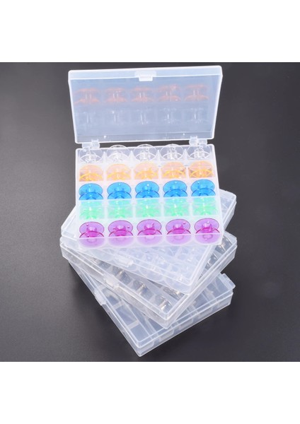 4-Bobins Set Stili Çok Renkli Dikiş Bobinleri Kutu Seti Saklama Kutusu Dikiş Aletleri Aksesuarları Için, Bobin Organizer Kasa Dikiş Makinesi Makaraları (Yurt Dışından) fiyatları