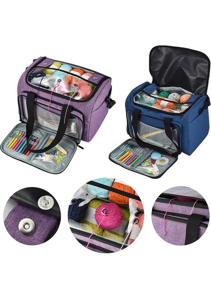 Açık Gri Tarzı Taşınabilir Kadın Bez Iplik Yün Saklama Torbaları Tığ Kanca Iplik Iplik Tutucu Kılıfları Kılıfı Dıy Dikiş Organizatör Çanta Örgü Çanta (Yurt Dışından) modelleri