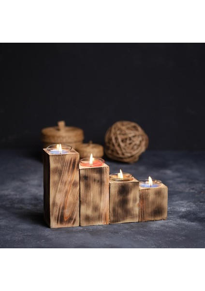 Ahşap Şamdan Mumluk