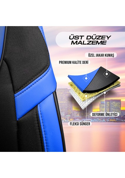 Panda Kapadokya Serisi Jakar Kumaş Oto Koltuk Kılıfı - Tam Set fırsatları