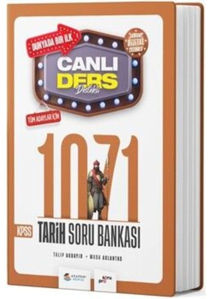 Akademi Denizi Kpss Tarih Canlı Ders Destekli 1071 Soru Bankası