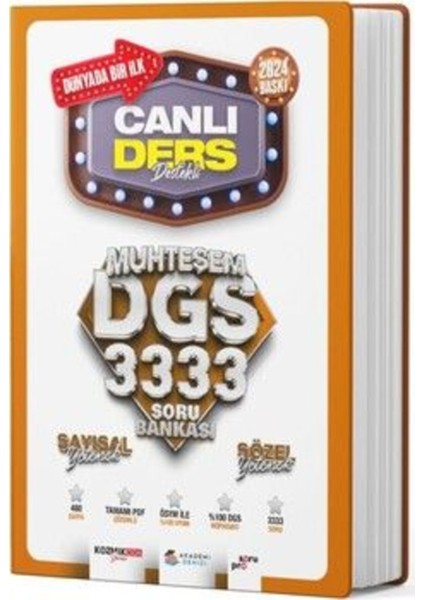 Akademi Denizi 2024 Dgs Sayısal Sözel Yetenek 3333 Soru Bankası