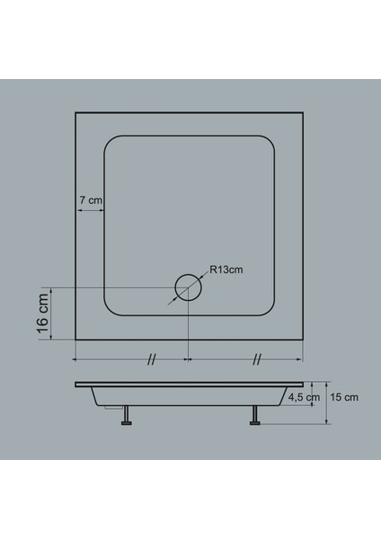 Kare Duşakabin + Duş Teknesi Tam Takım Sifon modelleri