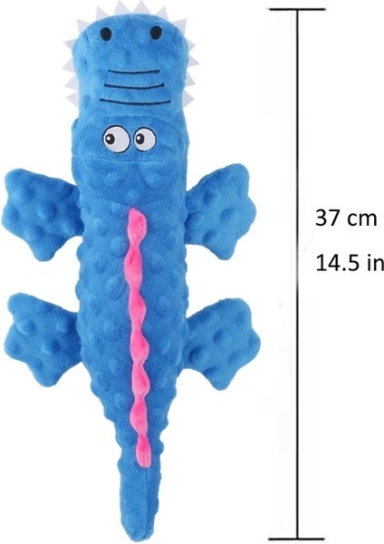 Mavi Stil 37CM x 19CM Yumuşak Peluş Pet Köpek Squeaky Chew Oyuncaklar Küçük Büyük Köpekler Için Dolması Timsah Kedi Sevimli Interaktif Squeak Oyuncak Dayanıklı (Yurt Dışından)