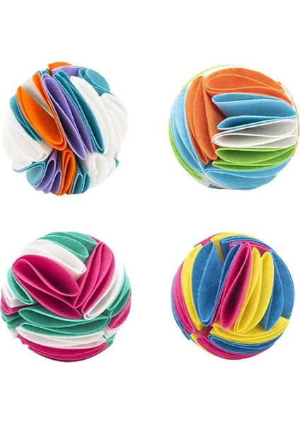 B Tarzı S Beden Pet Köpek Oyuncak Katlanabilir Sniffe Topu Snuffle Topu Köpek Yapboz Oyuncaklarıeğitim Oyunları Burun Işi Koklama Topu Pet Puzzle Oyuncak Çapı 20CM (Yurt Dışından)