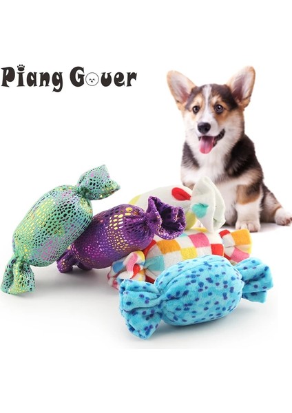 Kare Tarzı S Beden Peluş Gıcırtılı Şeker Köpek Oyuncak Oynamak Şeker Yavrusu Eğitim Pet Oyuncak Kedi Için Yumuşak Renkli Mini Pet Malzemeleri (Yurt Dışından) fiyatları