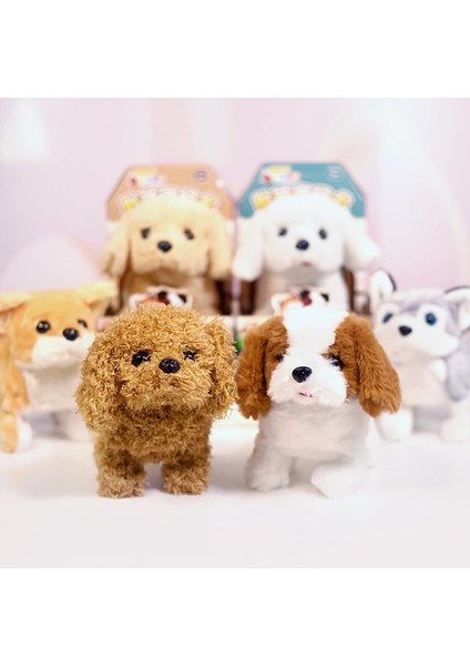 D Stili Gerçekçi Oyuncak Simülasyon Köpek Akıllı Çağrılan Yürüyüş Elektrikli Peluş Oyuncak Teddy Robot Köpek Oyuncak Noel Hediyesi Için Yavru Peluş (Yurt Dışından)