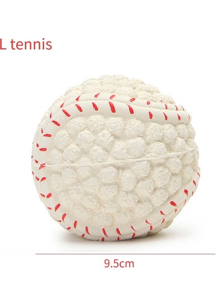 L Tenis Stili Yumuşak Lateks Pet Köpek Oyuncak Topu Gıcırdayan Oyuncaklar Temizleme Dişi Chew Sesli Oyuncak Evcil Hayvan Malzemeleri Toksik Olmayan Eğitim Topları Dayanıklı Açık Oyun (Yurt Dışından)