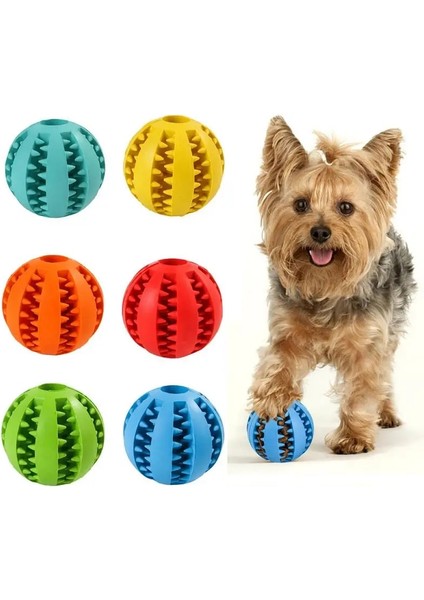 Sarı Stil Çap 4.8cm Köpek Oyuncak Iq Chew Dayanıklı Lastik Top Sızıntı Gıda Diş Fırçası Diş Kaşıyıcı Etkileşimli Pet Diş Çıkarma Eğitim Gıda Dağıtıcı Oyun Topu (Yurt Dışından)