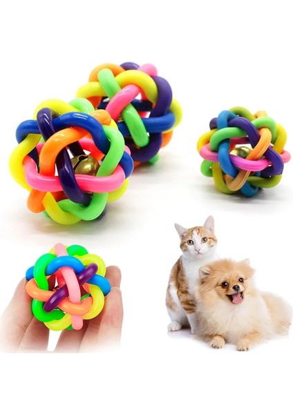 1 Adet Tarzı Renkli Çan Örme Top Pet Oyuncak Kabarık Top Büyük, Orta ve Küçük Gökkuşağı Kauçuk Pet Top Pet Malzemeleri Köpek Aksesuarları (Yurt Dışından) fiyatları