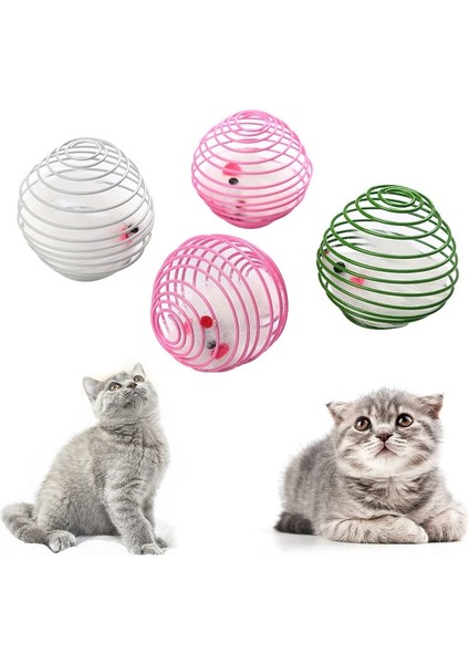 No.4 Tarzı Rastgele Renk Kedi Etkileşimli Oyuncak Çubuk Tüy Değnek Küçük Çan Fare Kafesi Oyuncaklar Plastik Yapay Renkli Kedi Teaser Oyuncak Pet Malzemeleri (Yurt Dışından)