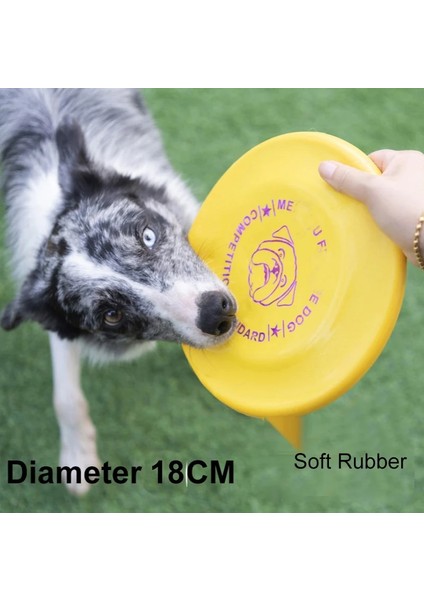 23CM-B Tarzı Sarı Uçan Diskler Köpek Oyuncak Interaktif Yumuşak Bite Dirençli Sinek Tabağı Oyuncak Plaka Küçük Büyük Büyük Köpek Oyun Oyunu Chew Yavru Oyuncak Pet (Yurt Dışından)