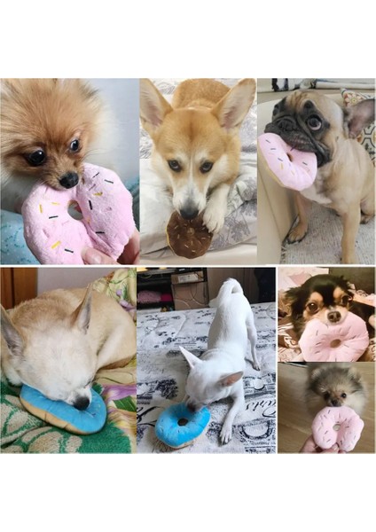 Kemik Tarzı S 11X11CM Pet Çiğneme Pamuklu Çörek Oyun Oyuncakları Güzel Pet Küçük Köpek Yavrusu Kedi Çekme Çiğneme Squeaker Quack Ses Oyuncak Köpekler Çörek Oyuncakları Çiğneme Pug (Yurt Dışından)