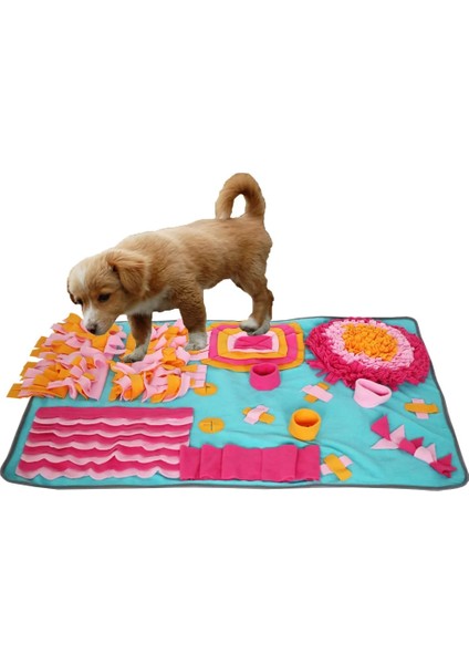 Turuncu 71X71 Stili Pet Köpek Snuffle Mat Burun Kokusu Eğitimi Koklama Pedi Köpek Bulmaca Oyuncak Yavaş Besleme Kase Gıda Dağıtıcı Halı Yıkanabilir Köpek Oyuncakları (Yurt Dışından) fırsatları